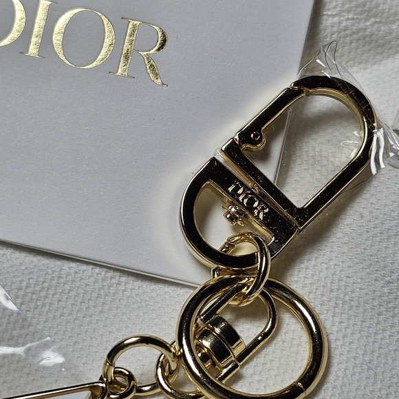 Dior Keychain Bag Charm  Diffuser With Gold and White Star Charm Aroma Stone NIB - Picture 6 of 7